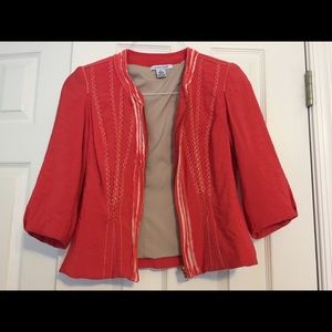 Ruffled Jacket w/Lining 3/4 Sleeves Great Details